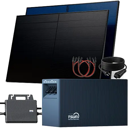 Sunniva  Balkonkraftwerk-Set 1000 / 800 Watt mit TSUN DCU2000Lite 2,01 kWh Speicher