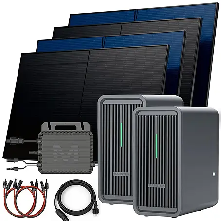 Sunniva  Balkonkraftwerk-Set 2000 / 800 Watt mit Marstek 4.48 kWh Speicher