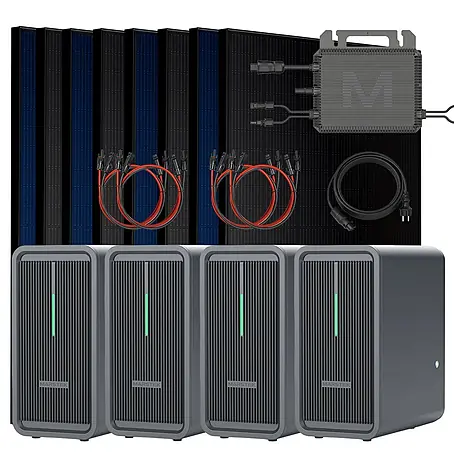 Sunniva  Balkonkraftwerk-Set 4000 / 800 Watt mit Marstek 8.96 kWh Speicher