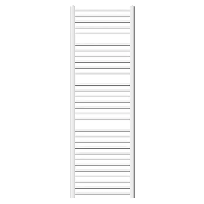 LuxeBath Elektro-Badheizkörper Handtuchwärmer Elektrisch Seitenanschluss mit Heizstab 900W gerade - B x H: 60 x 180 cm - Weißer beheizter Handtuchheizkörper mit zahlreichen horizontalen Stangen.