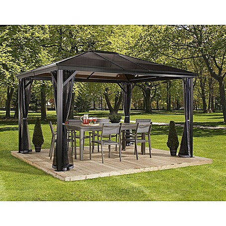 Sojag Standard-Pavillon Verona 10 x 10 (B x T: 298 x 298 cm, Farbe Gestell: Anthrazit, Aluminium)