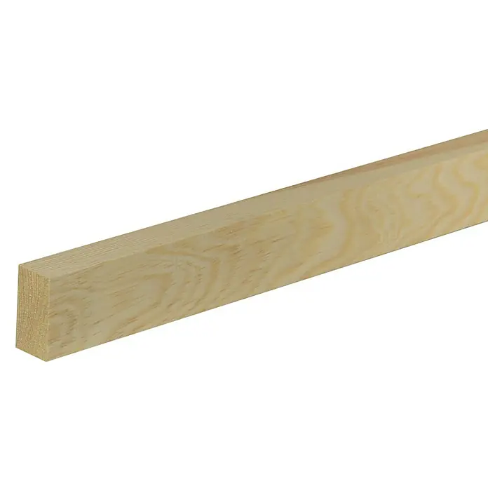 Listón rectangular - 240 x 2,3 x 4 cm, Abeto rojo/pino - Tabla de madera clara con superficie lisa y veta visible, perfecta para proyectos de construcción o para manualidades.