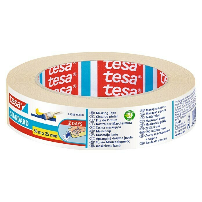 Tesa Zaščitni lepilni trak  (50 m x 25 cm) | Krep lepilni trakovi | Zaščitni lepilni trakovi za pleskanje | Lepila in lepilni trakovi | Barve in tapete | Izdelki | BAUHAUS
