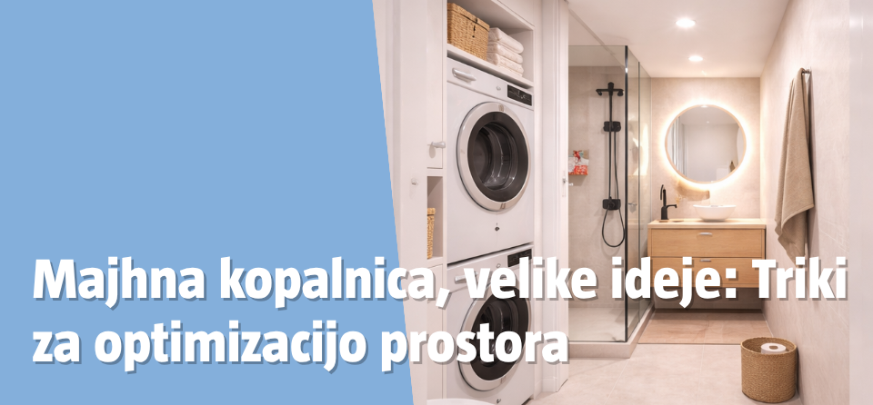Tudi majhne kopalnice so lahko lepe in uporabne.