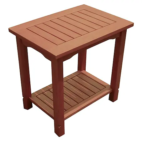 Jardinion  Gartentisch-Set Beistelltisch Balkon 50cm x 35cm x 50cm Santa Cruz Abstelltisch Blumentisch