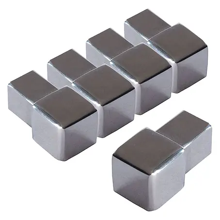 Dalsys  Quadroprofil 5x Endstück 10mm Quadratprofil Edelstahl Poliert