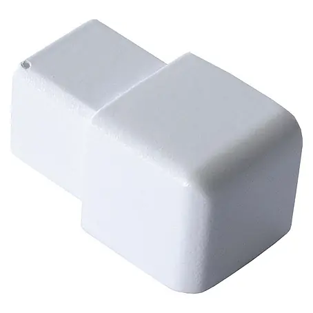 Dalsys  Quadroprofil 12,5mm Endstück Quadratprofil Alu Weiß, eloxiert