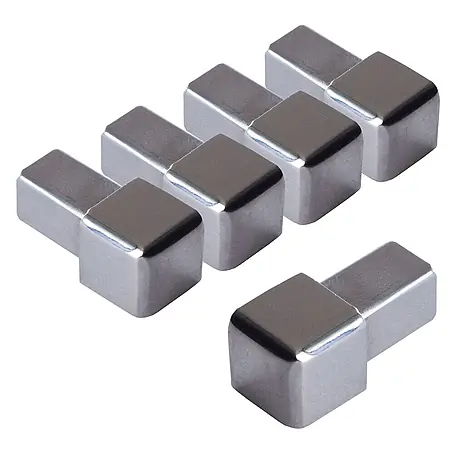 Dalsys  Quadroprofil 5x Endstück 8mm Quadratprofil Edelstahl Poliert