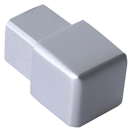 Dalsys  Quadroprofil 12,5mm Endstück Quadratprofil Alu Silber matt, eloxiert