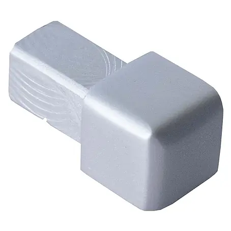 Dalsys  Quadroprofil 8mm Endstück Quadratprofil Alu Silber matt, eloxiert