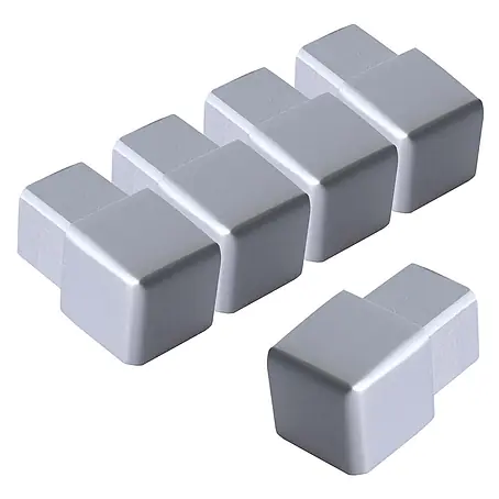 Dalsys  Quadroprofil 5x Endstück 12,5mm Quadratprofil Alu Silber matt, eloxiert