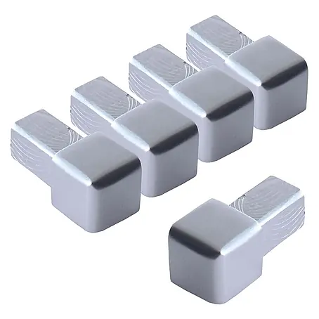 Dalsys  Quadroprofil 5x Endstück 8mm Quadratprofil Alu Chrom glänzend, eloxiert