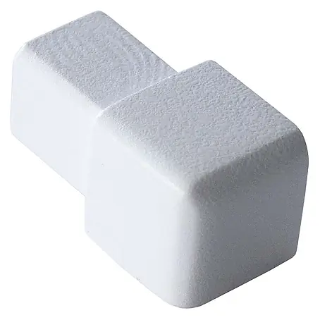 Dalsys  Quadroprofil 10mm Endstück Quadratprofil Alu Weiß, eloxiert