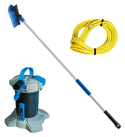 Unger HiFlo Seifendosierer Für Reinwassersysteme – Für Stark Verschmutzte Scheiben, Anschluss An Gartenschlauch, Solar- & Fassadenreinigung