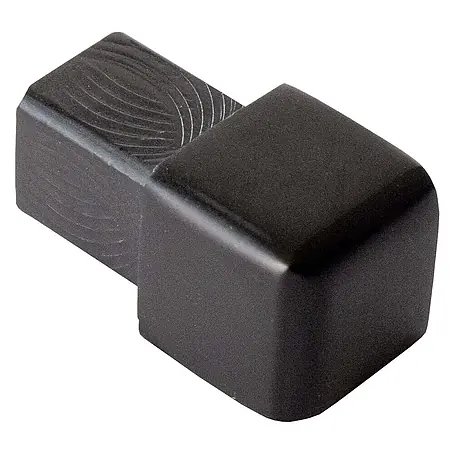 Dalsys  Quadroprofil 10mm Endstück Quadratprofil Alu Schwarz, eloxiert