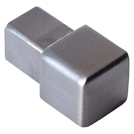 Dalsys  Quadroprofil 10mm Endstück Quadratprofil Edelstahl Gebürstet