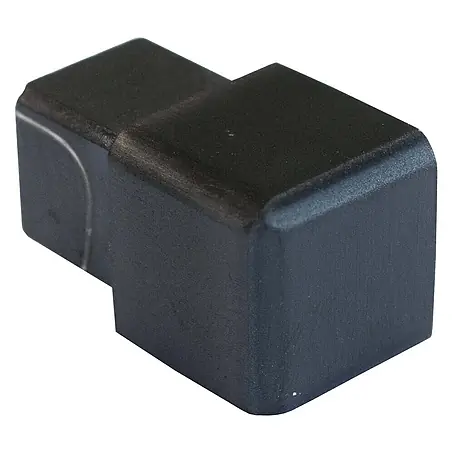 Dalsys  Quadroprofil 12,5mm Endstück Quadratprofil Edelstahl Schwarz gebürstet