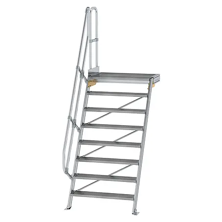 Munk  Raumspartreppe Treppe mit Plattform 60° inkl. einen Handlauf, 1000mm Stufenbreite 8 Stufe