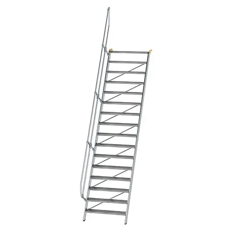 Munk  Raumspartreppe Treppe 60° inkl. einen Handlauf, 1000mm Stufenbreite, 16 Stufen