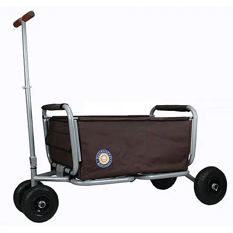 Beachtrekker  Bollerwagen faltbarer Bollerwagen Life mit integrierter Feststellbremse Braun und PU-Re