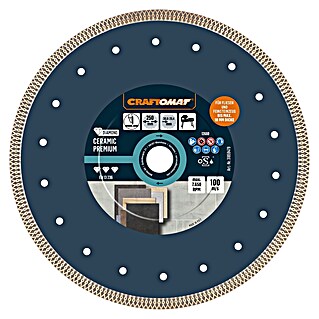Craftomat Diamant-Trennscheibe Ceramic Premium (Durchmesser Scheibe: 250 mm, Bohrung: 25,4 mm - 30 mm)