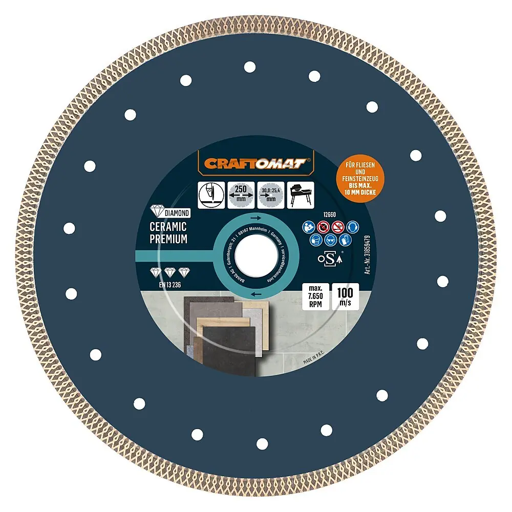 Stück 100-mm-Diamantscheibe für Beton, Stein, Keramik - Polier- und