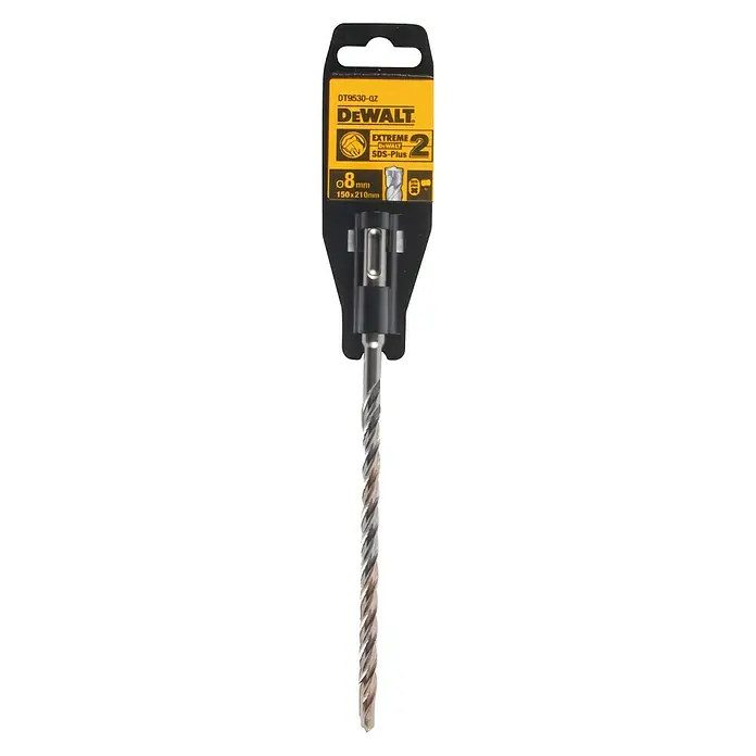 DeWalt Broca para hormigón y mampostería DT9530-QZ - 1 ud., Diámetro de la broca: 8 mm - Broca para martillo DeWalt DT9530-QZ Extreme SDS-Plus con diámetro de 8 mm y longitud de 150x210 mm.