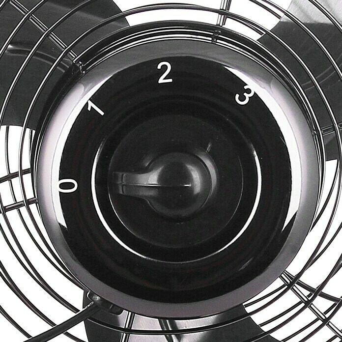 PR Klima Ventilador de sobremesa Retro negro (Negro, 20 cm, 20 W, 772,8 m³/h)