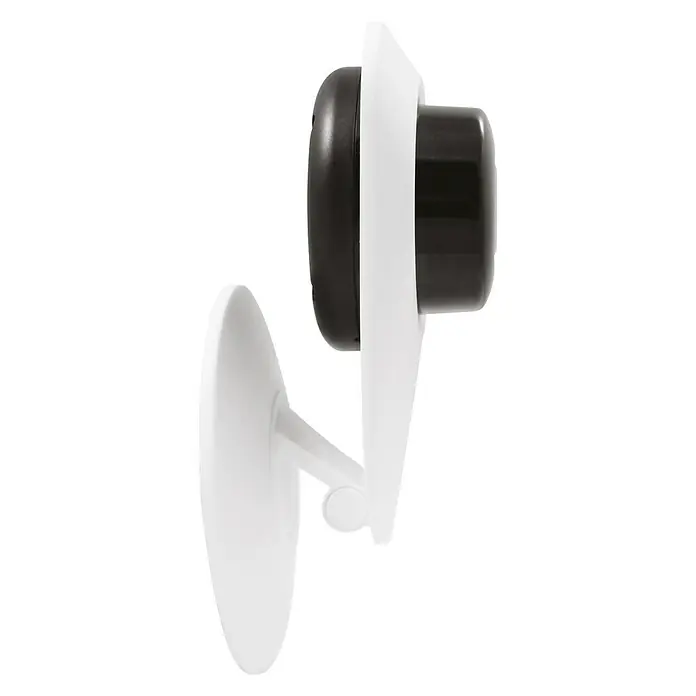 Avidsen Cámara de vigilancia IPC380 -  - Primer plano de una cámara de seguridad blanca con una lente negra y una placa de montaje redonda.