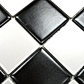 Mosaikfliese Quadrat CD 202 (29,8 x 29,8 cm, Schwarz/Weiß, Matt)
