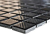 Mosaikfliese Quadrat CG 123 (29,8 x 29,8 cm, Schwarz, Glänzend)