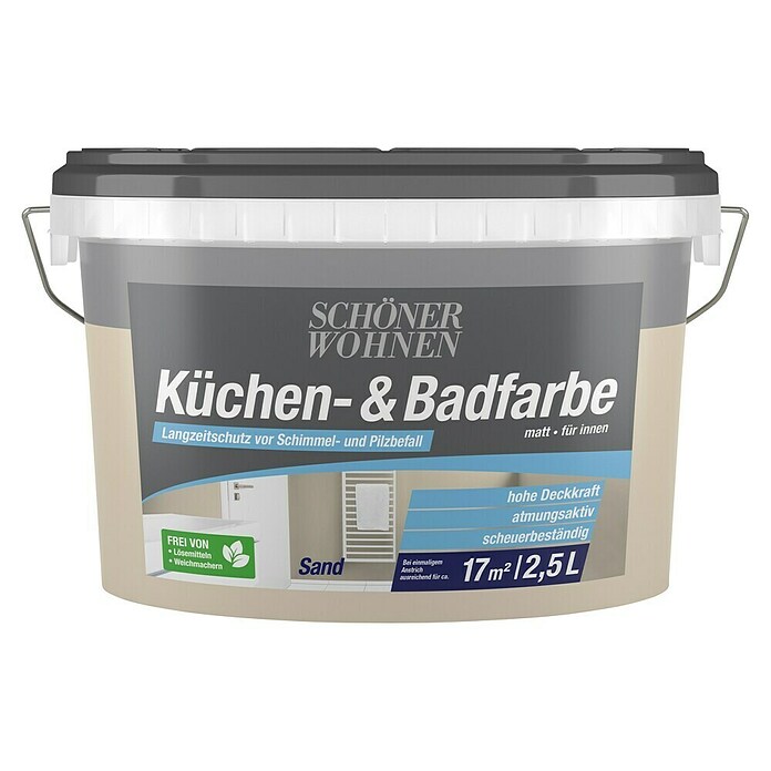 Schöner Wohnen Bad- & Küchenfarbe (Sand, 2,5 l, Matt)