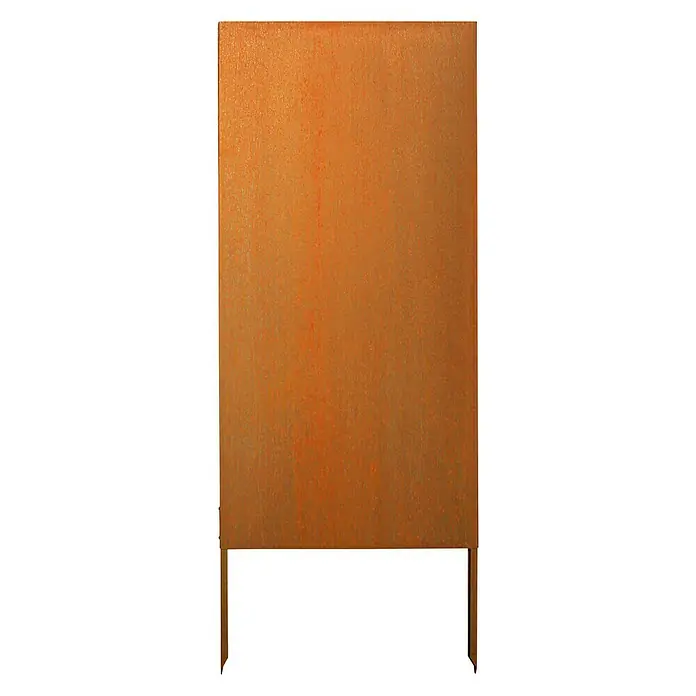 Palatino Space Vertical Sichtschutzelement Uni - 87 x 180 cm, Edelrost, Uni - Rostfarbener Paravent aus Cortenstahl. Der Sichtschutz für den Außenbereich ist robust und wetterfest.