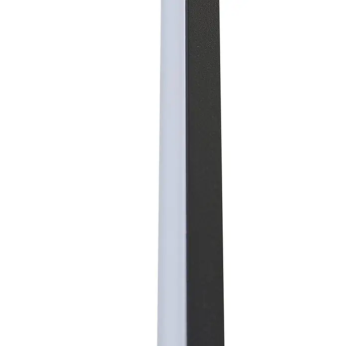 Lindby Wandleuchte Natsumi - schwarz - Vertikales dunkelgraues LED-Profil mit weißem Diffusor.