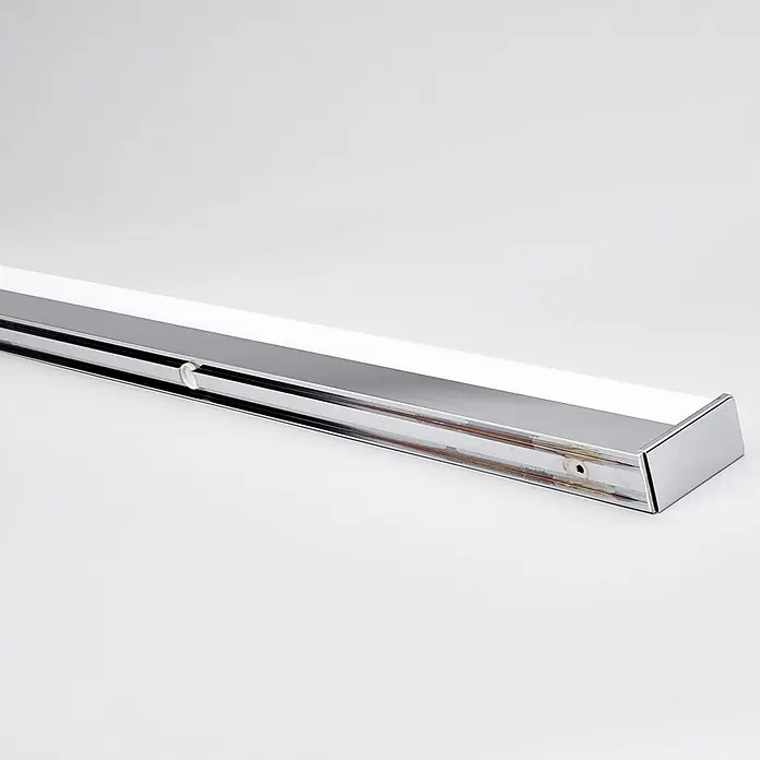 Lindby Wandleuchte Philippa - L x B x H: 7,8 x 89 x 4 cm, chrom / silber - Lineare LED-Leuchte mit Chromgehäuse und weißem Diffusor, geeignet für Stromschienen.