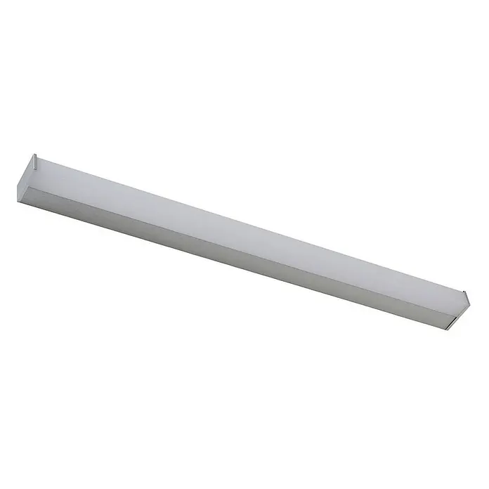 Lindby Wandleuchte Philippa - L x B x H: 7,8 x 89 x 4 cm, alu / grau / zink - Silberne lineare LED-Leuchte mit diffuser weißer Abdeckung.