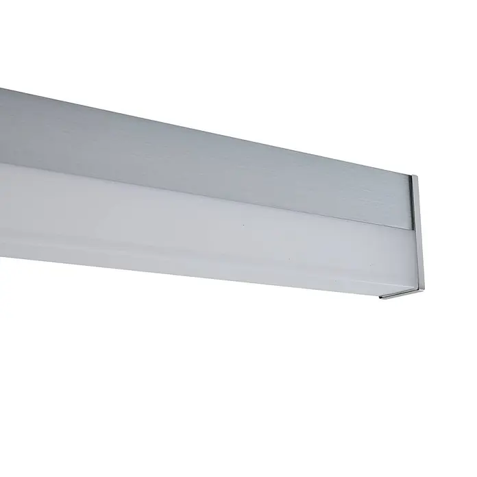Lindby Wandleuchte Philippa - L x B x H: 7,8 x 89 x 4 cm, alu / grau / zink - Lineares LED-Lichtprofil mit gebürstetem silbernem Aluminiumgehäuse und weißem Lichtdiffusor.