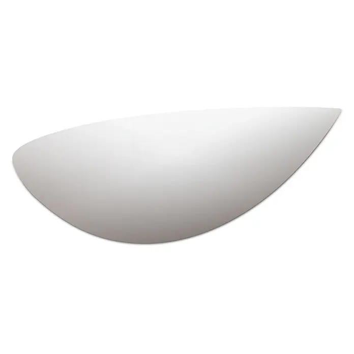 Orion Leuchten Wandleuchte - L x B x H: 7,5 x 30 x 7,5 cm, E27 - Asymmetrisches hellgraues Panel mit glatter, sanft gewölbter Oberfläche.