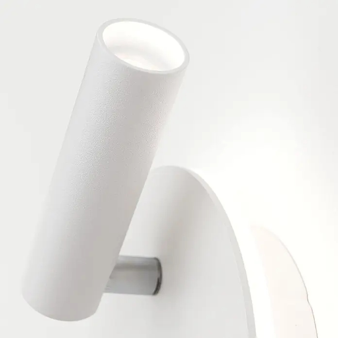 Orion Leuchten LED-Wandleuchte - L x B x H: 13 x 15 x 15 cm - Weiße, strukturierte Zylinder-Wandleuchte mit rundem Sockel, leuchtend.