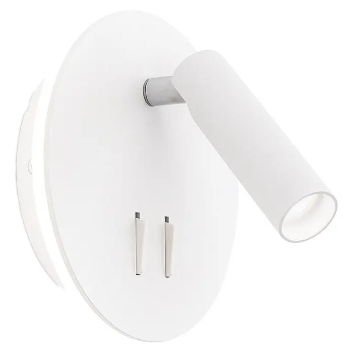 Orion Leuchten LED-Wandleuchte - L x B x H: 13 x 15 x 15 cm - Weiße wandmontierte LED-Leselampe mit verstellbarem Strahler und zwei integrierten USB-Ladeanschlüssen.