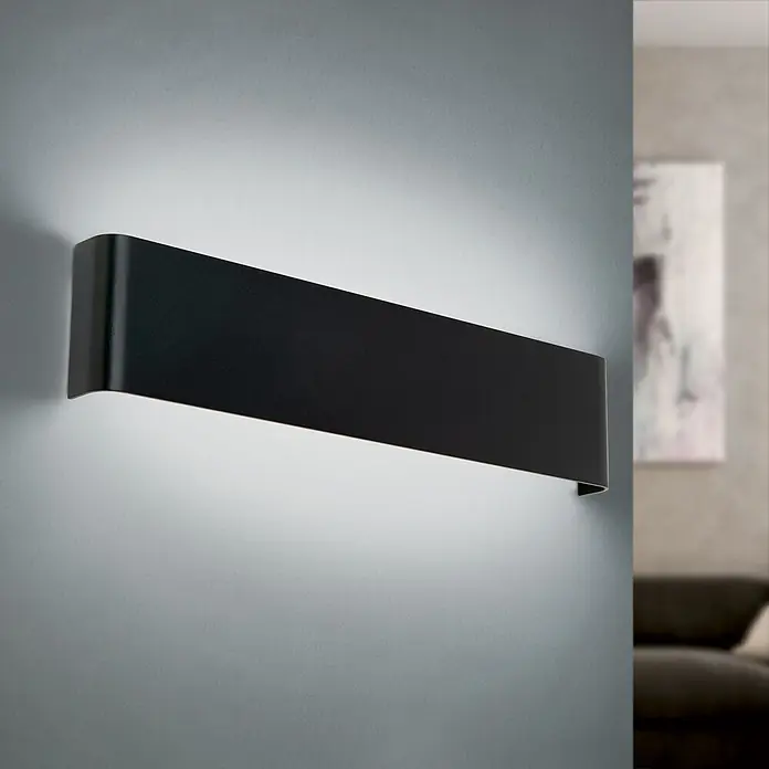 Orion Leuchten LED-Wandleuchte - L x B x H: 3,5 x 41 x 9 cm - Schwarze, rechteckige Wandleuchte, die Licht nach oben und unten abgibt.