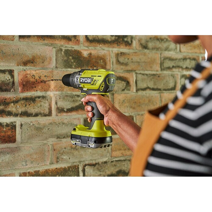 Ryobi ONE+ Accu-klopboormachine set R18PD32-2C20GP (18 V, 2 accu's, Snelspanboorhouder) | BAUHAUS
