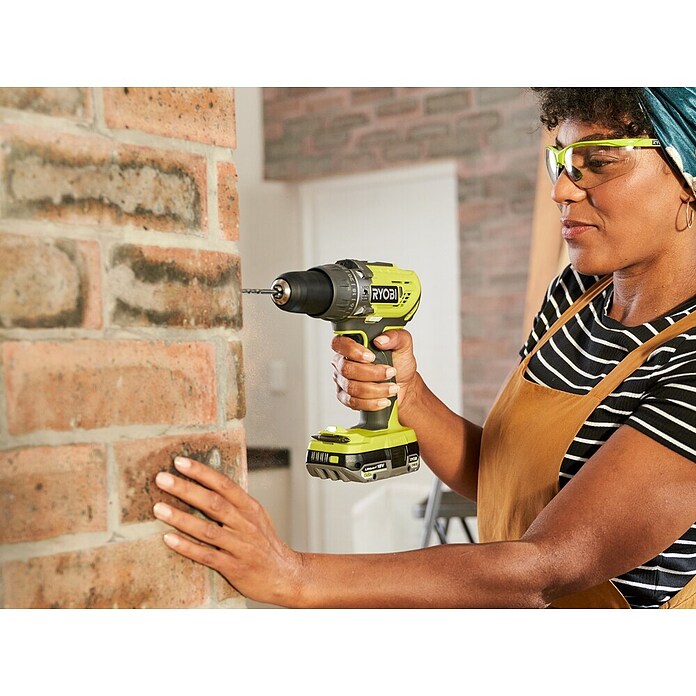 Ryobi ONE+ Accu-klopboormachine set R18PD32-2C20GP (18 V, 2 accu's, Snelspanboorhouder) | BAUHAUS