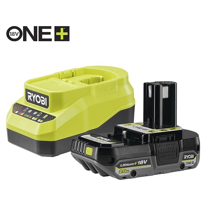 Ryobi ONE+ Accu en lader RC18120A-120C (18 V, 2 Ah) | BAUHAUS