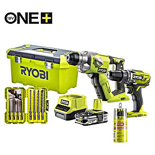 Ryobi ONE+ Accuboorhamer R18DDSDS-125T (18 V, 1 accu, 2 Ah)
