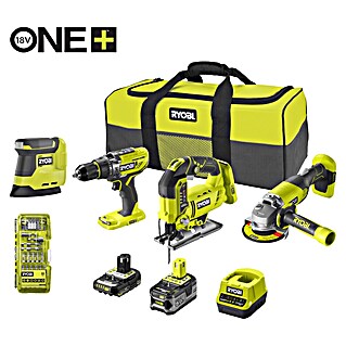 Ryobi ONE+ Machineset R18CK4F-252S (Incl. 2 accu's, lader en accessoires)