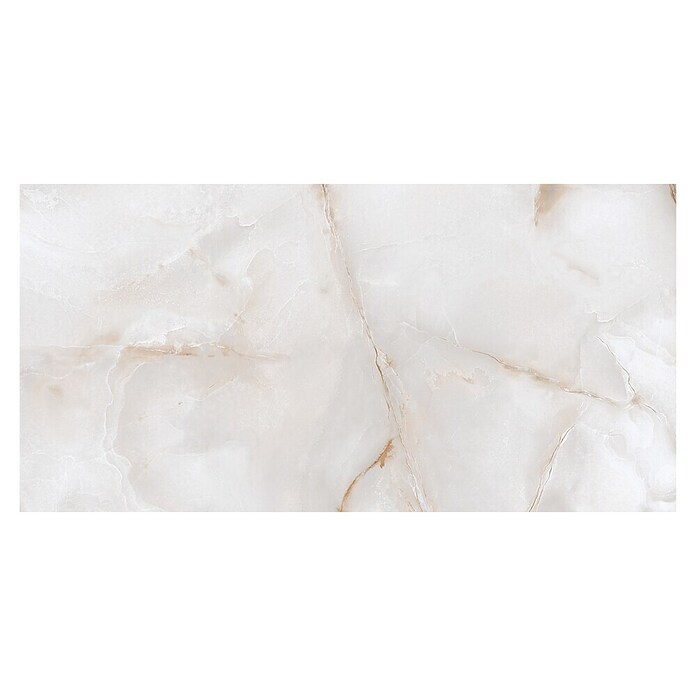 Feinsteinzeugfliese Alabaster Sky (120 x 60 cm, Weiß/Kupfer/Gold, Glänzend) | BAUHAUS