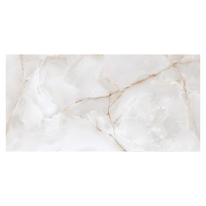 Feinsteinzeugfliese Alabaster Sky (120 x 60 cm, Weiß/Kupfer/Gold, Glänzend) | BAUHAUS