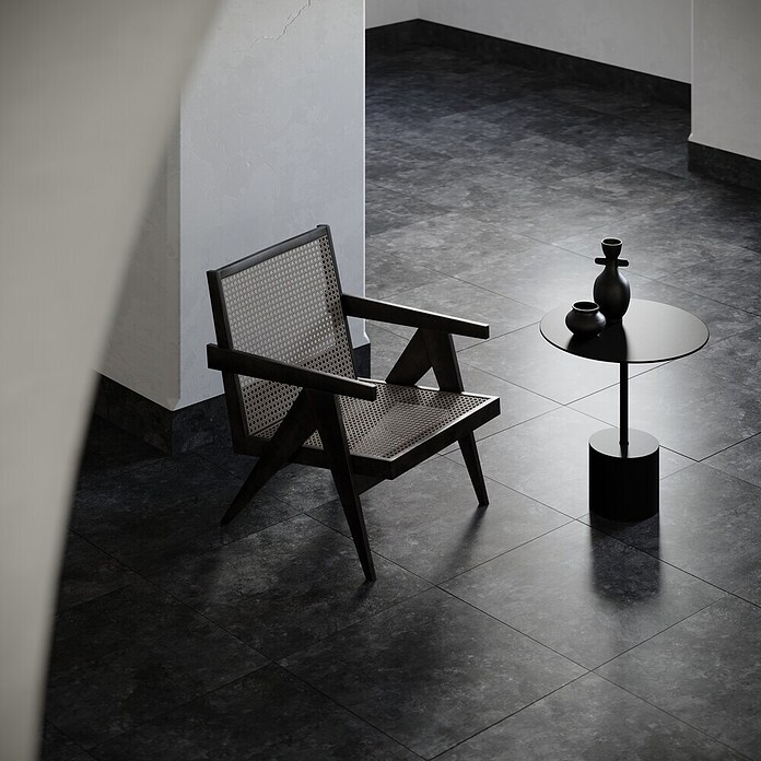 Feinsteinzeugfliese Iron Steel (60 x 60 cm, Schwarz/Grau, Matt) | BAUHAUS