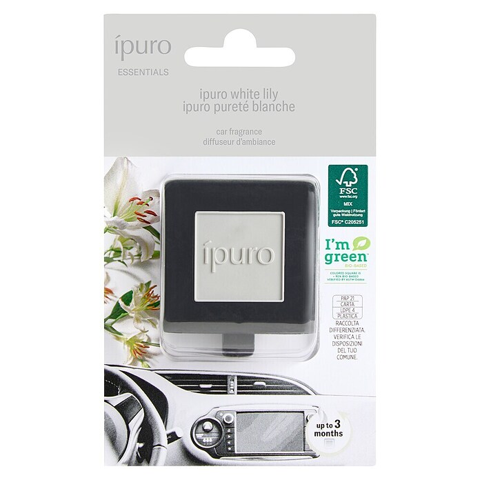 Ipuro Dišava za avto Car Line  (White Lily, Sponke) | 8479 - Raumdüfte | IDDL - Kerzen /Düfte | IDD - Trendy | ID - Trendy | I - Stadtgarten | BAUHAUS